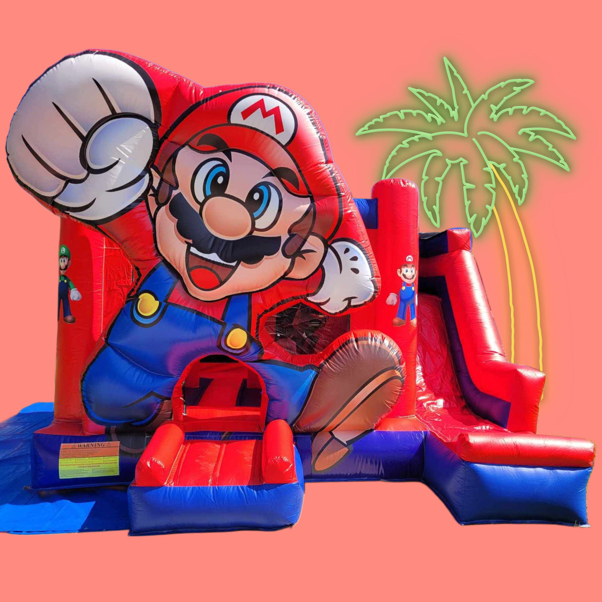 Mario Bounce House/Waterslide Comb Rental