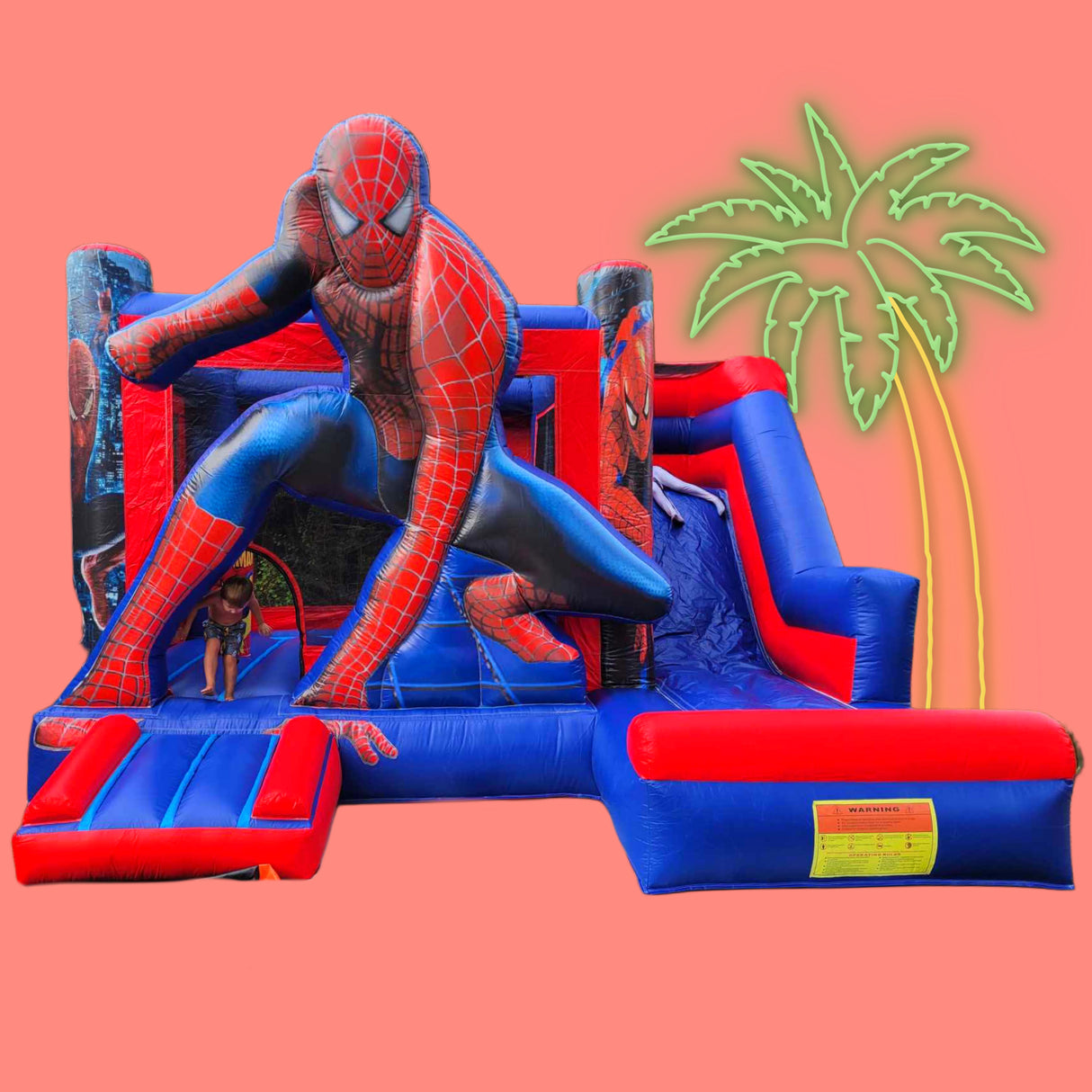 Spider-Man Bounce House/Waterslide Combo Rental