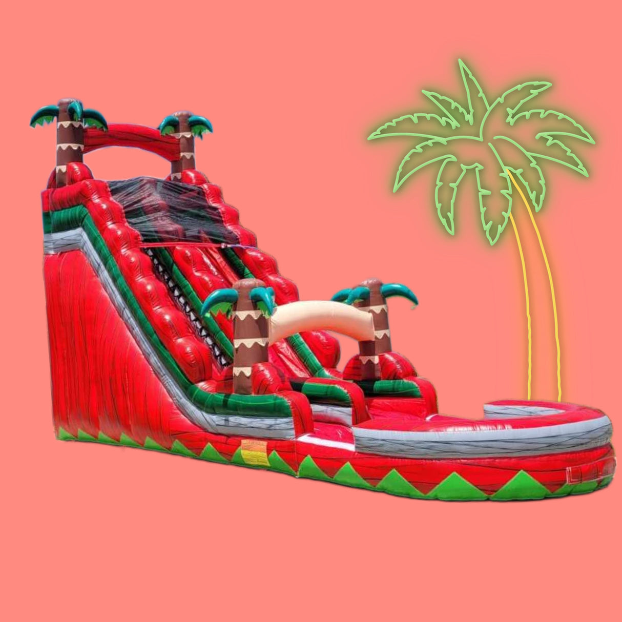 20FT Tropical Water Slide - Red